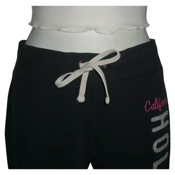 Hollister Sweatpants Vintage y2k Joggers Pink McBling Noughties Trashy Gym 00's - Picture 5 of 8